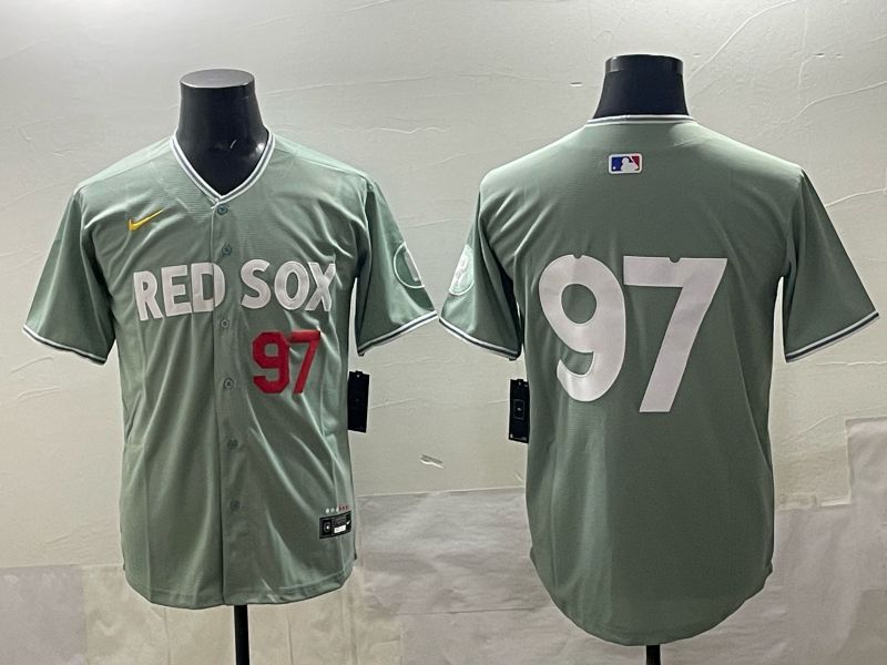 Men 2025 Boston Red Sox #97 No Name Green Nike MLB Jersey style 04->boston red sox->MLB Jersey